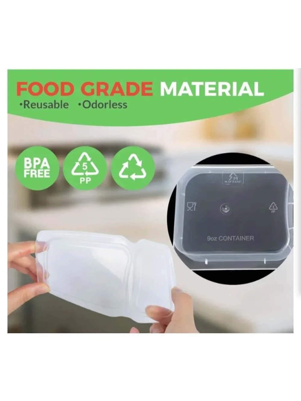 20-Pack Reusable 9 Oz Snack Containers with Lids Double Compartment BPA-Free